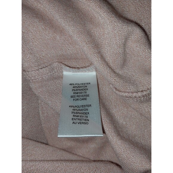 Tahari Women's Medium Ruffle Sleeve Lightweight Sweater In Blush - Picture 7 of 8